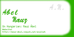 abel mauz business card